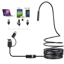 Endoscope, 3-in-1 Type-C USB inspection camera, 6 Adjustable Led Light,Inspection Camera Borescope,for Android mobile phone tablet PC desktop compute