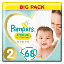 Pampers New Baby Diapers Size 2 (4-8 kg) - Jumbo Pack (x68 Diapers)