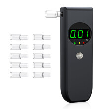COCOCKA Breathalysers, Professional Alcohol Breathalyzer With LCD Digital Display, Portable Alcohol Breath Tester With 10 Mouthpieces for UK Home