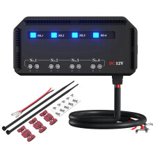 4 Way Fuse Block 12V Waterproof Motorcycle Fuse Relay Box Kit Quick Wiring with LED Indicator Professional Automotive Fuse Box Holder Panel with 5A