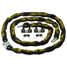 Burg-Wachter Duo Kit Sold Secure Diamond & Gold 10mm Keyed Alike Chain Twin Pack, Black, 2M