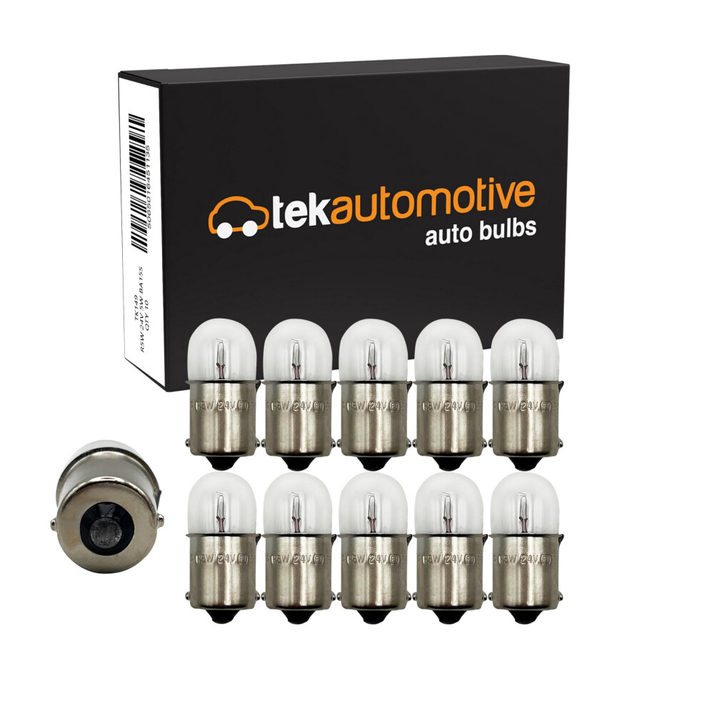 Tek Automotive 149 R5w 24V 5W Ba15s Bulbs Â Side, Tail, Brake, Number Plate & Interior Replacements For Trucks And Lorries Â Box Of 10 Light 92579491