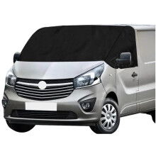 CICMOD Windscreen Cover, Black - For Vauxhall Vivaro, Nissan Primastar, Renault Trafic 2001-2014 - All-Seasons Sunshade & Frost Protector