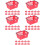 60Pièces Panier De Course Jouet Rouge Pour Enfants 8