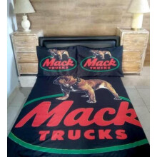 (200CM X 200CM) Mack Trucks Black Quilt Duvet Cover Set Queen Comforter Cover Bedding Bedclothes3-Piece Bedding Set