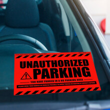 100Pcs Parking Violation Stickers -Hard-to-Remove Tow Warning for Cars and Trucks - Bilingual Spanish Hard to Remove Tow Tickets - Super Sticky No Pa