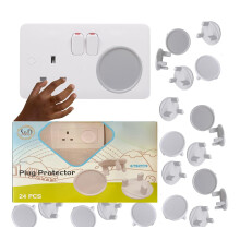 S&D Plug Socket Covers UK Plastic Outlet Plug Covers for sockets UK Protector Baby Secutity Shock Prevention,Child Safe Child Proof, Easy Install