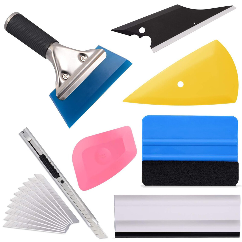 17Pcs Car Window Tint Kit, Vinyl Wrap Tools Set, Window Film Tools, Includes Vinyl And Felt Squeegees For Windows Film Installation 63803884