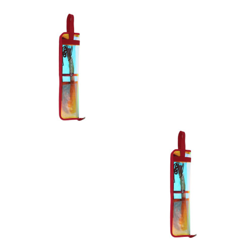 2Pièces Sac De Transport Rouge PVC Robuste Et Portable 1