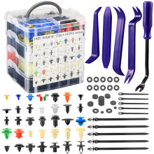 Uolor 1565PCS Universal Car Trim Clips & Fasteners Kit - Heavy-Duty Nylon Retainer Clips for Bumper, Door Panel, Fender, Splash Shield | Includes Rem
