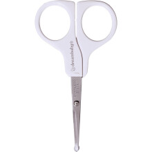 Dreambaby Infant Safety Nail Trimmer Scissors - with Rounded Tip & Comfortable Handles - White/Grey