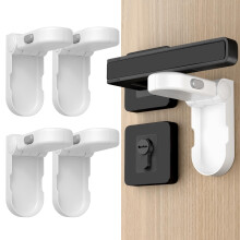 REDTRON Door Lever Lock, 4 Pack Baby Door Safety Locks with 3M Adhesive, Childpr