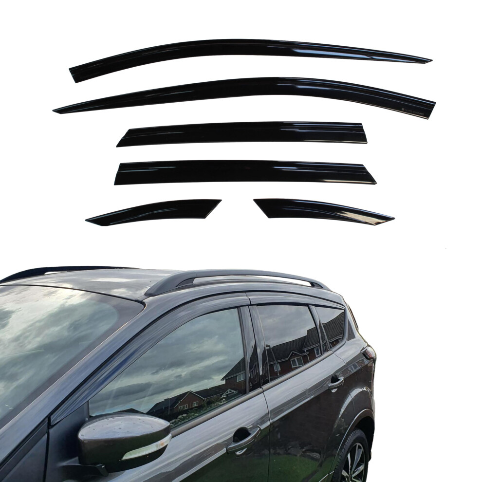 Auto Clover Wind Deflectors Set For Ford Kuga 2012-2019 (6 Green 5003316891022