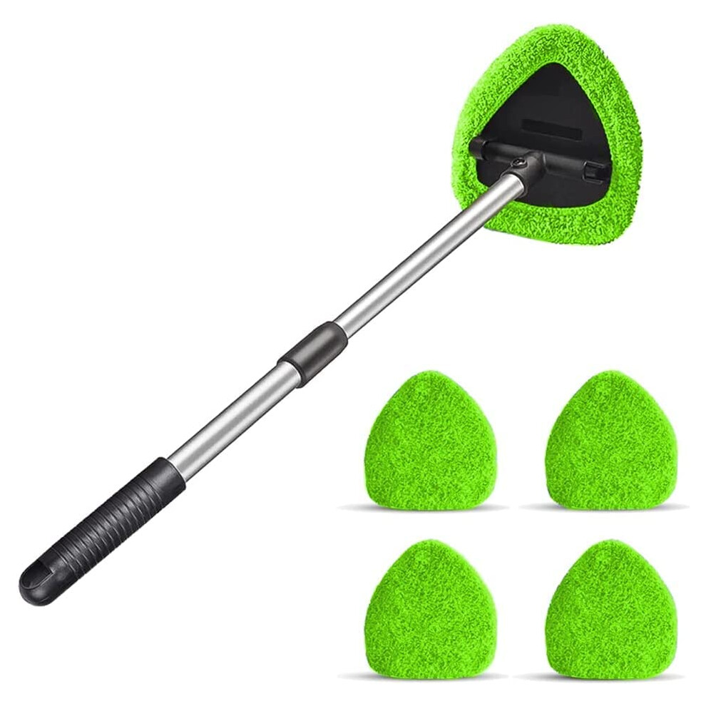 Windshield Cleaning Tool, Car Window Cleaner With Extendable Long Handle And 3 Washable Reusable Microfiber Pads 5051226516184