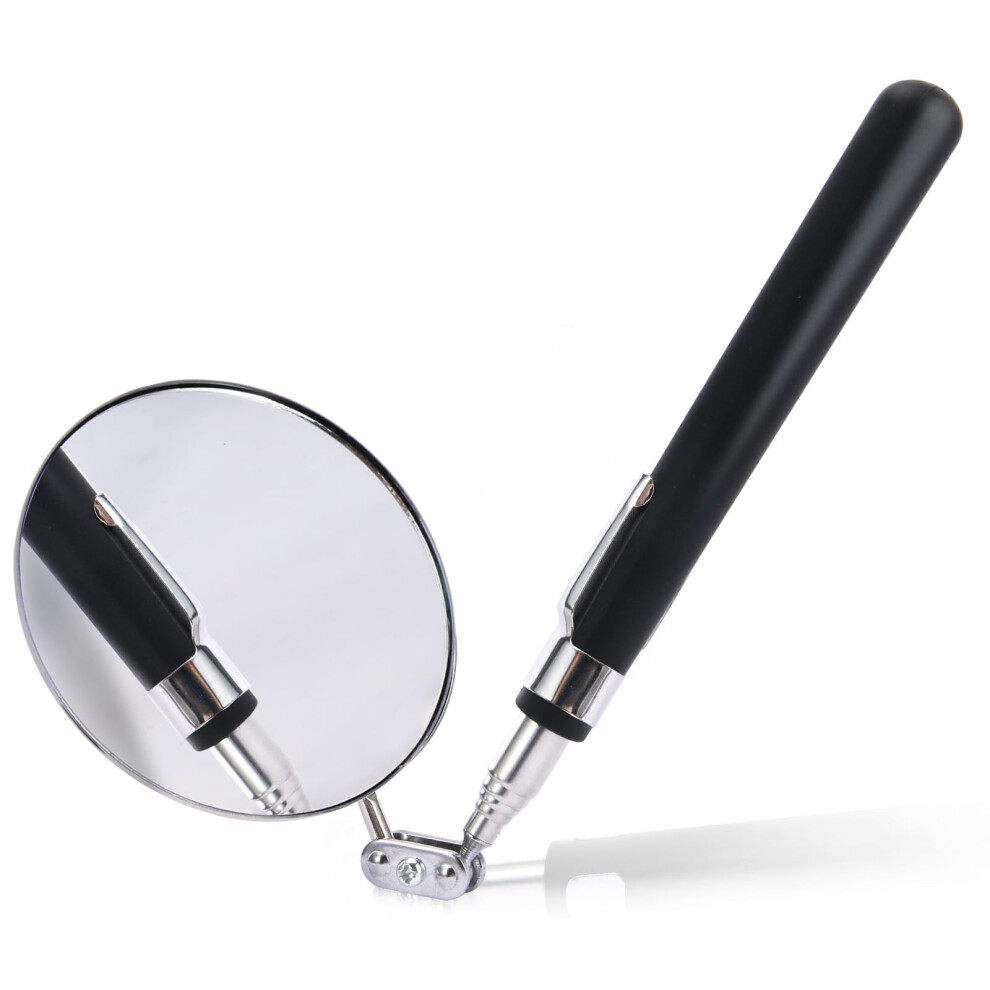 Gyxcelc Automotive Telescopic Inspection Mirror Round Handle Mechanics Mirror Tool Stainless Steel Universal Folding Telescopic Round Mirror For Mech 5003635332909