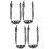 4Pièces Noire Pour Menton Casque Souple Résistante 9