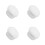 4Pièces Casquettes De Cuisine Blanches Ajustables En Mélange Polyester 5