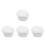 4Pièces Casquettes De Cuisine Blanches Ajustables En Mélange Polyester 6
