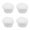 4Pièces Casquettes De Cuisine Blanches Ajustables En Mélange Polyester 8