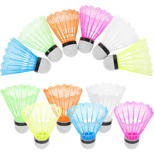 24Pièces Navettes Colorées Badminton Durable Portable 1