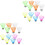 24Pièces Navettes Colorées Badminton Durable Portable 5