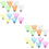 24Pièces Navettes Colorées Badminton Durable Portable 8