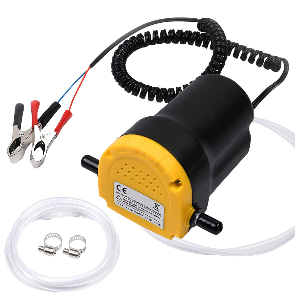 Flintronic 12V/60W Oil Change Pump Extractor With Tubes, Oil/Diesel Fluid Extractor Pump, Oil Suction Pump, Changing Engine Oil Transfer Pump For Tru 5001029131275