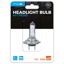 Simply S499BL H7 Car Headlight Bulb - 12V, 55W, Complies with ECE R-37, UV Filter, Suitable for all Headlights, Maximum Visibility (BLISTER PACK), Ye