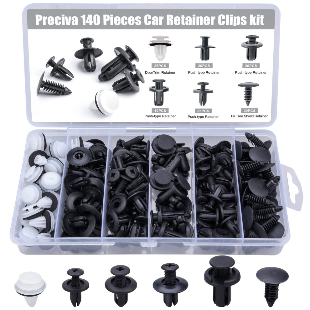 Photos - Other for Repair Car Retainer Clips, Preciva 140pcs Plastic Fasteners, Universal Automobile Trim Panel Clip, Nylon Clamps Trim Push Fasteners