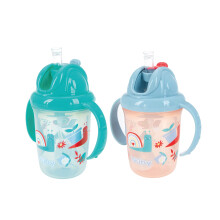 Nuby Flip N Sip Water Bottle - No Spill Sippy Cup 240ml / 8oz Twin Handle Weight