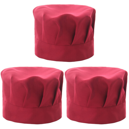 3Pièces Chapeau Champignon Pour Chef Ajustable Et Confortable 1