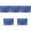5Pièces Tapis De Découpe PP Double-Face Bleu Pour 6