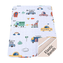 Padded Travel Cot Sheet Fitted 95x65 cm, Breathable Thick Baby Bed Sheets