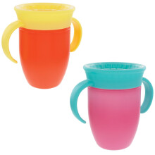 Nuby All Around Water Bottle with Handle - No Spill Sippy Cup | 210ml / 7oz | Drink from Any Angle | Dishwasher Safe | BPA Free