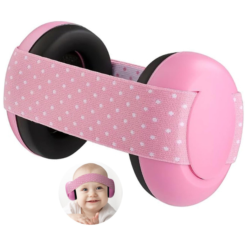 Yingertool Baby Ear Defenders - 21Db, Infant Headphones Noise Cancelling For 0-36 Months, Safe & Soothing Hearing Protection, Ideal For Travel (Pink)