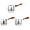 3Pièces Lait Bois Pour Latte Espresso Argent 4