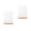 2Pièces Porte-Menu Transparent Avec Socle Bois Pour Table 5