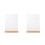 2Pièces Porte-Menu Transparent Avec Socle Bois Pour Table 9