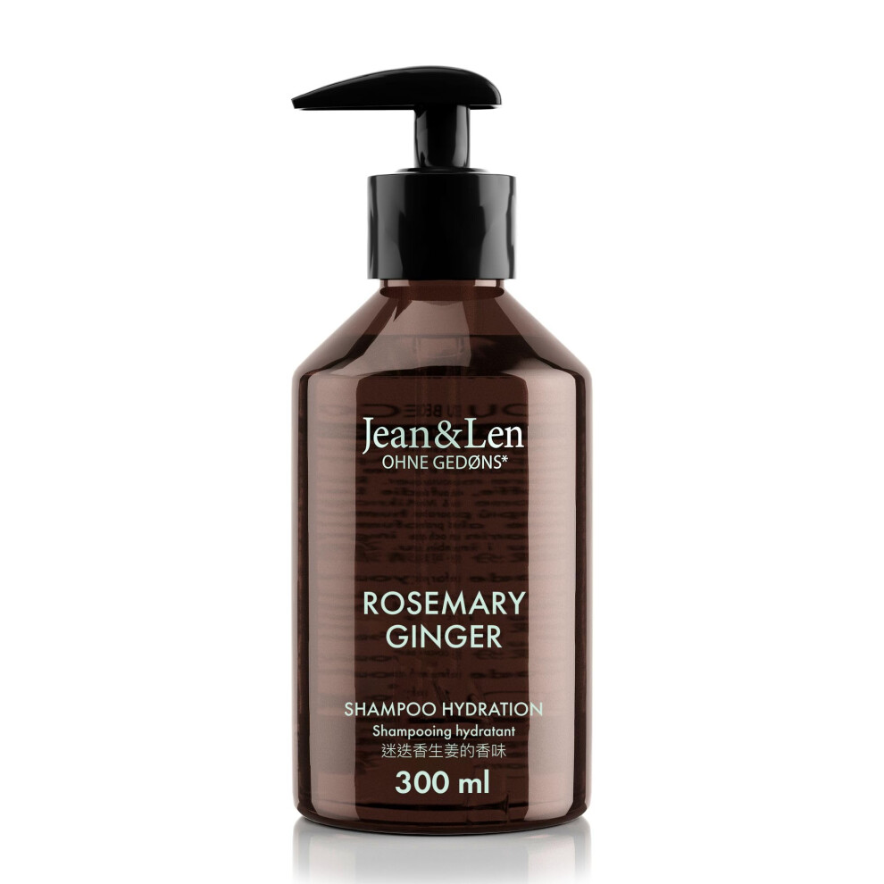 Jean & Len Champãº Rosemary & Ginger, Para Cabello Seco Y Quebradizo, Con Complejo Hidratante, Aroma Fresco Y Especiado A Romero Y Jengibre, Sin Parab
