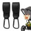 Zssxysm 2 Pieces Buggy Clips, Pram Hooks, Universal Stroller Hook, PU Leather Pu 1