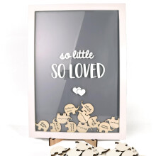Ligtmor Blessing Picture Frames Wooden Elephant & Shower Guestbook Memory & Baby Shower Decorations Christening Birthday Gift Ideas Guestbook (30x42c