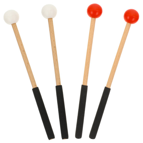 8Paires Maillets Xylophone Marimba Bois Caoutchouc Performances Scène 1