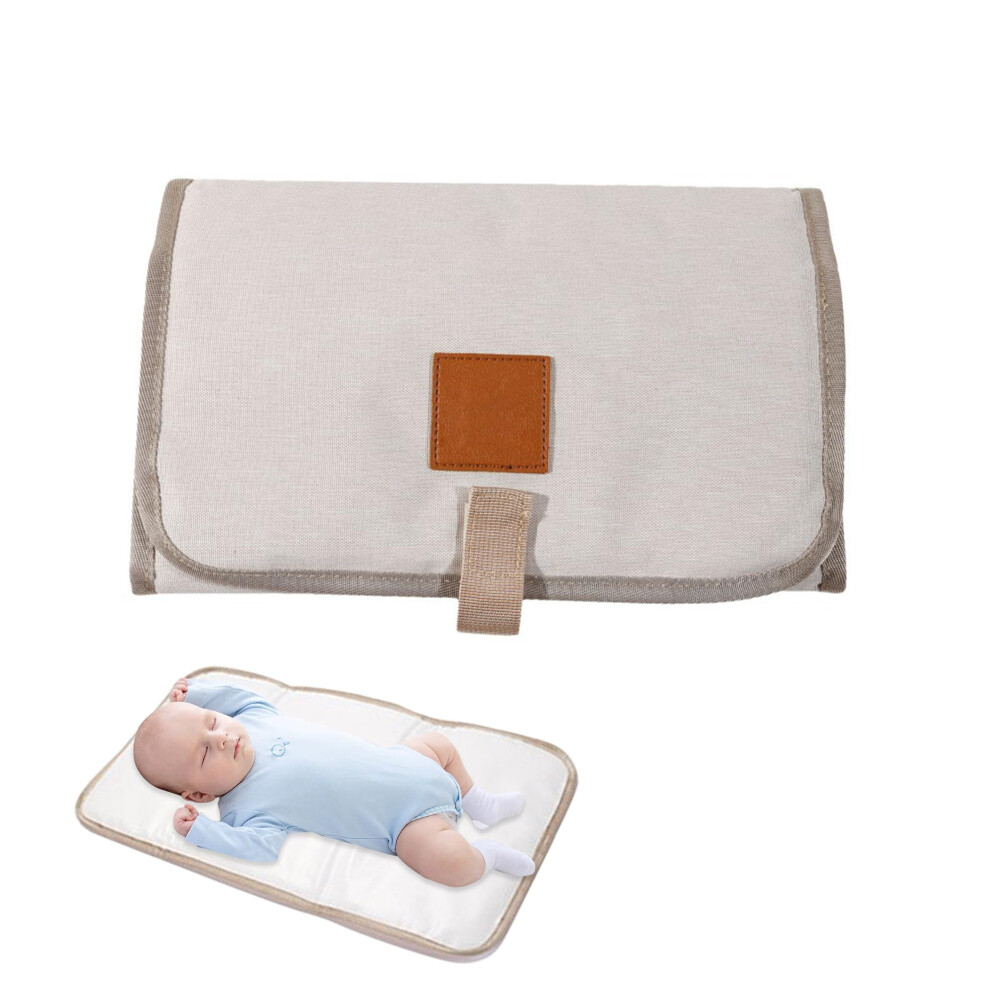 Tangzhifeiyue Baby Changing Mat, Foldable And Portable Travel Changing Mat For Travel Family Outdoor Use (Ivory)
