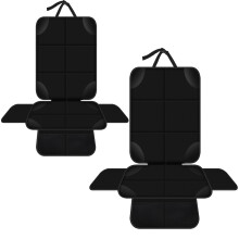 Alfheim 2 Pcs Car Seat Cover for Baby, ISOFIX Compatible Child Seat Protector, Waterproof Scratch-resistant & Non-Slip Rubber Bottom