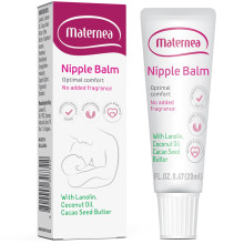 MATERNEA Nipple Balm - Pregnancy Essential with Lanolin, Cocoa Butter, Coconut Oil, & Shea Butter - Skin-Safe & Perfume-Free - Soothing Nipple Balm B