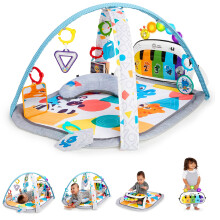 Baby Einstein 4-in-1 Kickin Tunes Play Gym, Tummy Time Baby Play Mat with Kick P