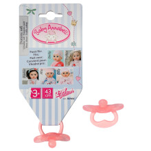 Baby Annabell Universal Dummy 707074 - One Dummy From Two Assorted Colours - Dummy with Handle for Non Mouth Function 43cm Dolls -