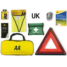 AA Euro Travel Kit AA6318 for Driving in Europe Zipped Storage Bag UK Identifier