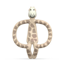 Matchstick Monkey, Antimicrobial Silicone Teether & Gel Applicator, Easy To Grip, BPA Free, 3 Months Old+, 11 cm, Gigi Giraffe, Pack of 1