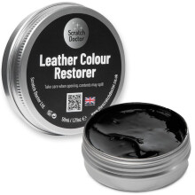 Scratch Doctor Leather Colour Restorer Recolouring Balm Repair Treatment for Faded & Worn Absorbent Leather Furniture, Sofas, Chairs (Black, 50ml)